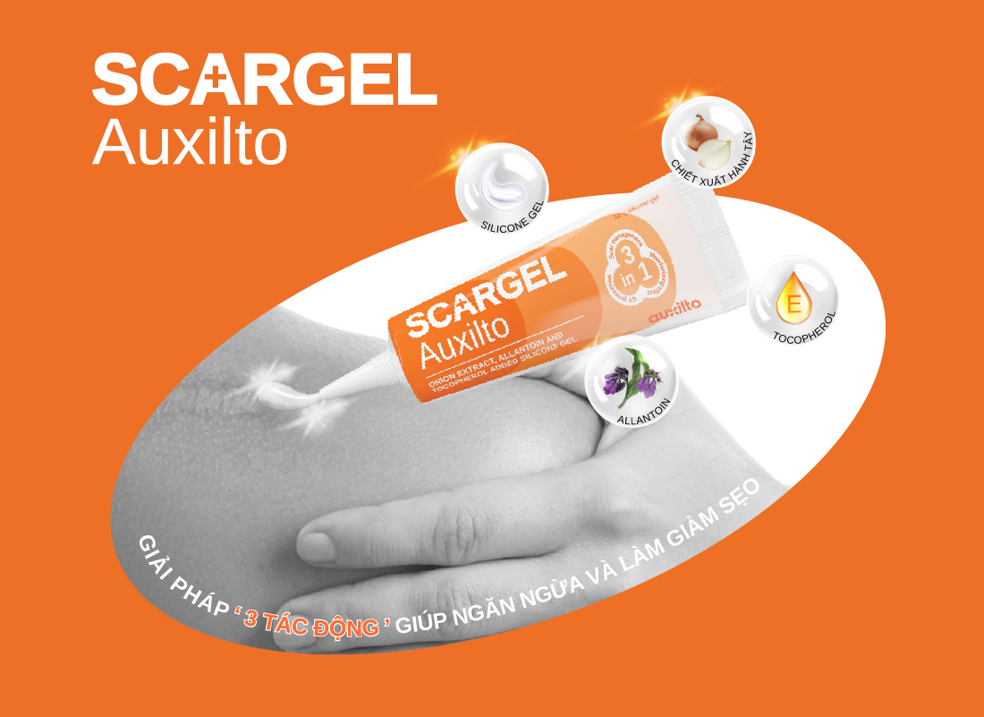 Gel Scargel Auxilto hỗ trợ điều trị sẹo
