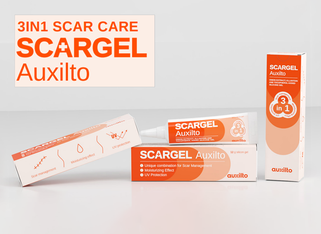 Scargel Auxilto – Xuất xứ Hàn Quốc – Gel làm giảm sẹo với công dụng 3 trong 1 ưu việt